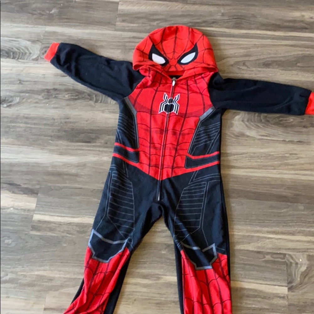 Boys Spider-Man Hooded Onesie
